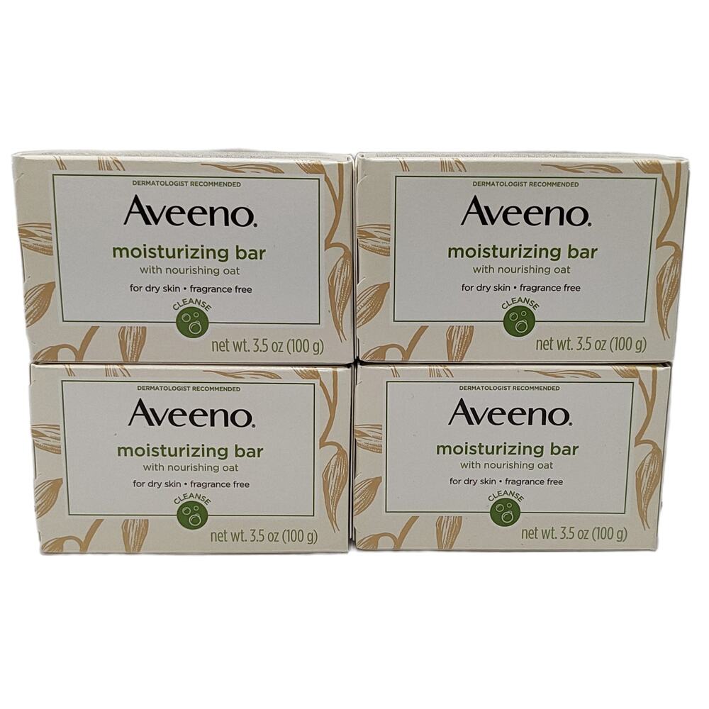Aveeno Moisturizing Bar With Nourishing Oat - X4